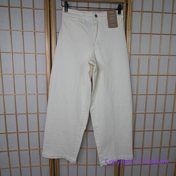 New! Madewell The Curvy Emmett Wide-Leg‎ Jean in Tile White, size 26 - Picture 3 of 16